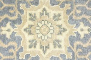 Muted Gray Floral 10x10 Transitional Oriental Square Rug