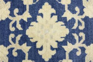 Muted Blue Floral 10x10 Transitional Oriental Square Rug