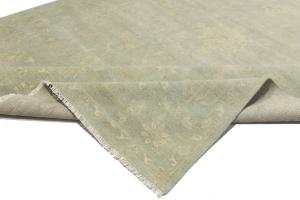 Muted Aqua Blue Floral 10x14Transitional Oriental Rug