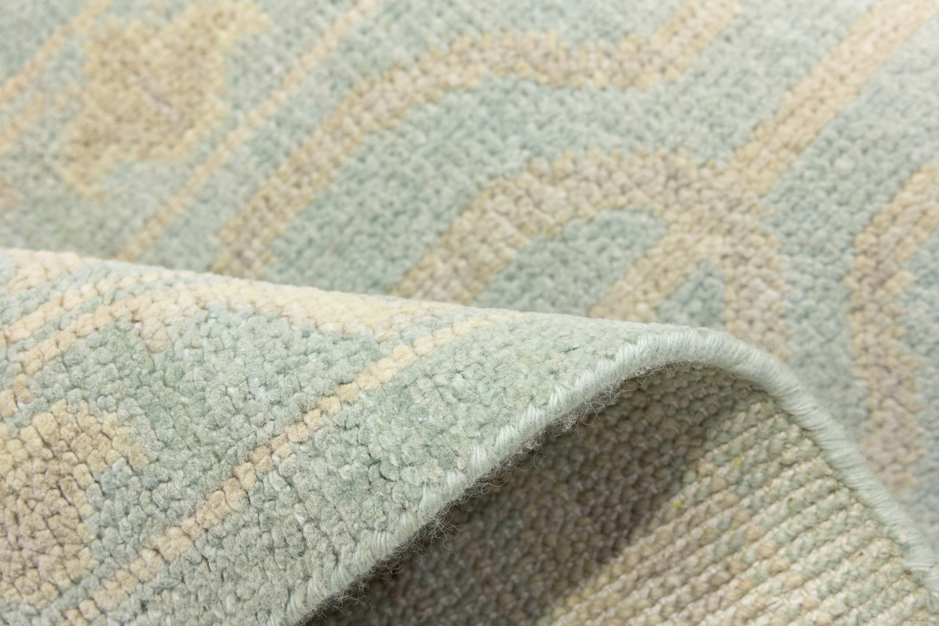 Muted Aqua Blue Floral Transitional 10x14 Oriental Area Rug