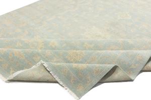 Muted Aqua Blue Floral Transitional 10x14 Oriental Area Rug
