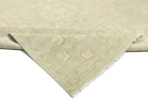 Muted Light Green Floral 12x15 Transitional Oriental Rug