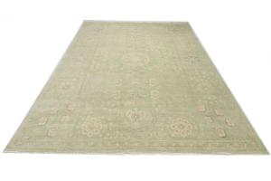 Muted Light Green Floral 12x15 Transitional Oriental Rug
