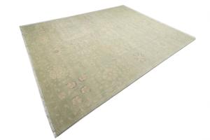 Muted Light Green Floral 12x15 Transitional Oriental Rug