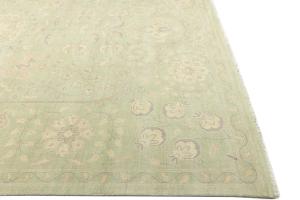 Muted Light Green Floral 12x15 Transitional Oriental Rug