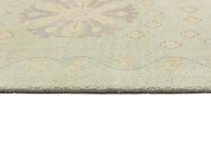 Muted Light Green Floral 12x15 Transitional Oriental Rug