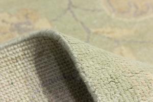 Muted Light Green Floral 12x15 Transitional Oriental Rug