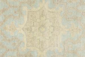 Muted Aqua Blue Floral Transitional 12x15 Oriental Rug