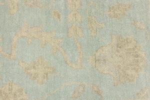 Muted Aqua Blue Floral Transitional 12x15 Oriental Rug