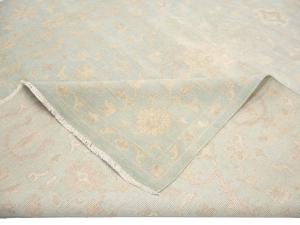 Muted Aqua Blue Floral Transitional 12x15 Oriental Rug