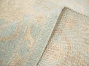 Muted Aqua Blue Floral Transitional 12x15 Oriental Rug