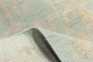 Muted Aqua Blue Floral Transitional 12x15 Oriental Rug