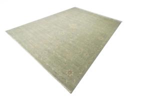 Muted Aqua Blue Floral Transitional 12x15 Oriental Rug