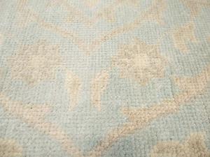 Muted Aqua Blue Floral Transitional 12x15 Oriental Rug