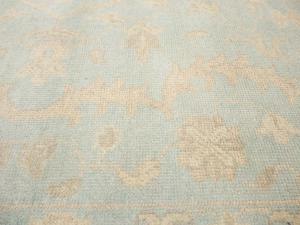 Muted Aqua Blue Floral Transitional 12x15 Oriental Rug