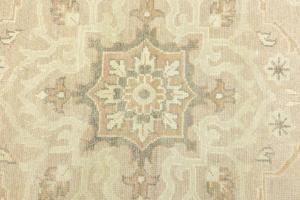 Muted Pinkish Beige Floral 12x15 Transitional Oriental Area Rug