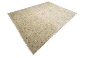 Muted Pinkish Beige Floral 12x15 Transitional Oriental Area Rug
