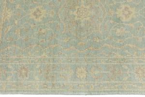 Muted Aqua Blue Floral 3X5 Transitional Oriental Rug