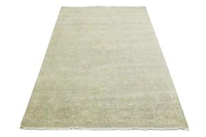 Muted Aqua Green Floral 6X9 Transitional Oriental Rug