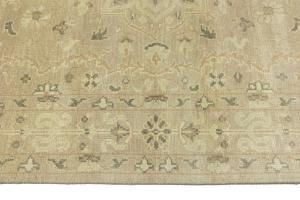 Muted Beige Floral 6x9 Transitional Oriental Area Rug