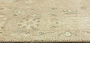 Muted Beige Floral 6x9 Transitional Oriental Area Rug