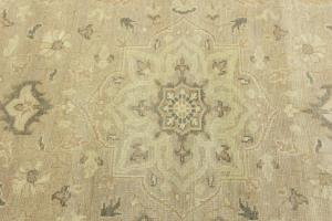 Muted Beige Floral 6x9 Transitional Oriental Area Rug