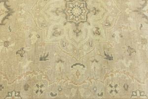 Muted Beige Floral 6x9 Transitional Oriental Area Rug