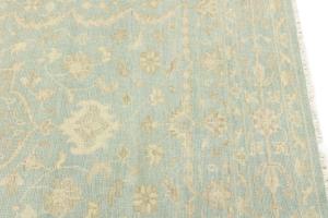 Muted Aqua Blue Floral 6X9 Transitional Oriental Rug