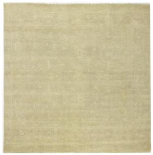 Muted Beige Floral 10X10 Transitional Oriental Square Rug