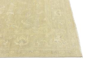 Muted Beige Floral 10X10 Transitional Oriental Square Rug