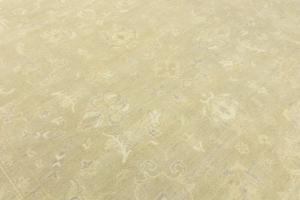 Muted Beige Floral 10X10 Transitional Oriental Square Rug