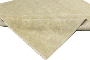 Muted Beige Floral 10X10 Transitional Oriental Square Rug
