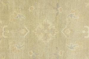 Muted Beige Floral 10X10 Transitional Oriental Square Rug