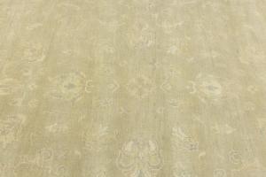 Muted Beige Floral 10X10 Transitional Oriental Square Rug