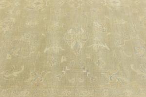 Muted Beige Floral 10X10 Transitional Oriental Square Rug
