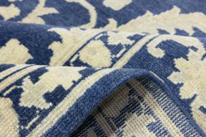 Muted Blue Floral 10x14 Transitional Oriental Area Rug