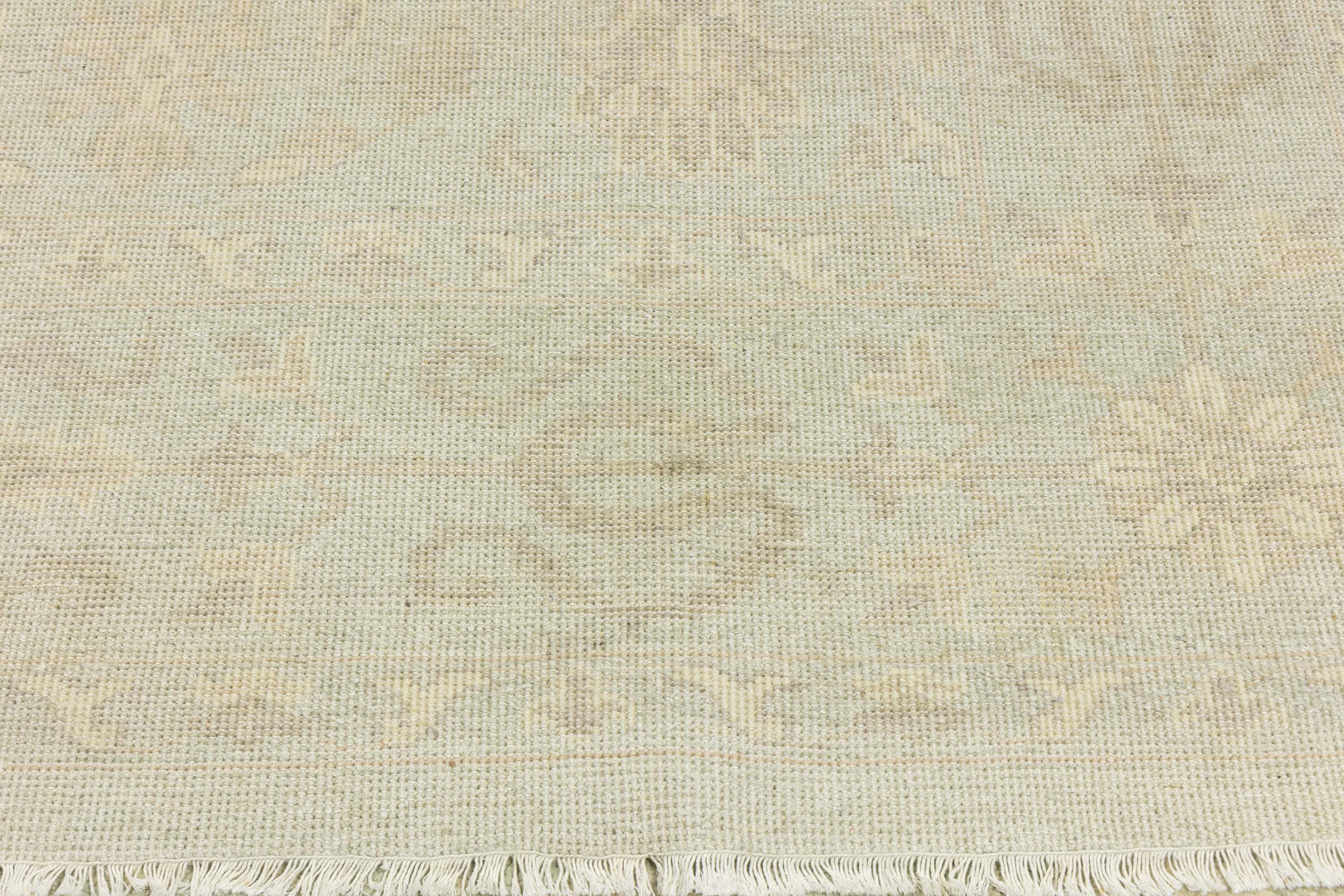 Muted Aqua Blue Floral 10x14Transitional Oriental Rug