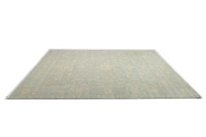 Muted Aqua Blue Floral 10x14Transitional Oriental Rug