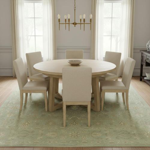 Muted Aqua Green Floral 10X10 Transitional Oriental square Rug