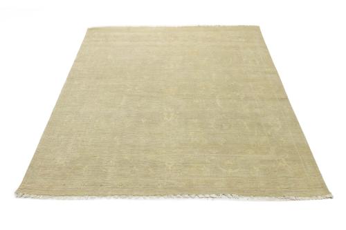 Muted Beige Floral 8X8 Transitional Oriental Square Rug