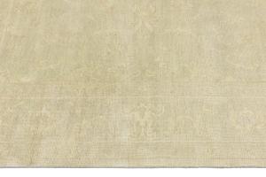 Muted Beige Floral 8X8 Transitional Oriental Square Rug