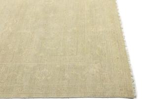 Muted Beige Floral 8X8 Transitional Oriental Square Rug