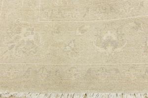 Muted Beige Floral 8X8 Transitional Oriental Square Rug