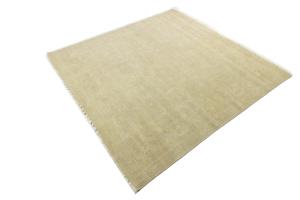 Muted Beige Floral 8X8 Transitional Oriental Square Rug