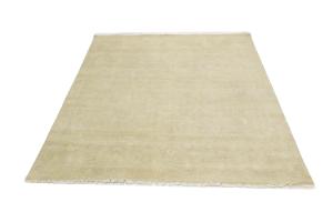 Muted Beige Floral 8X8 Transitional Oriental Square Rug