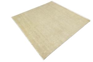 Muted Beige Floral 8X8 Transitional Oriental Square Rug