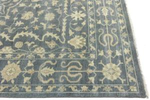 Muted Floral 9x12 Transitional Oriental Area Rug