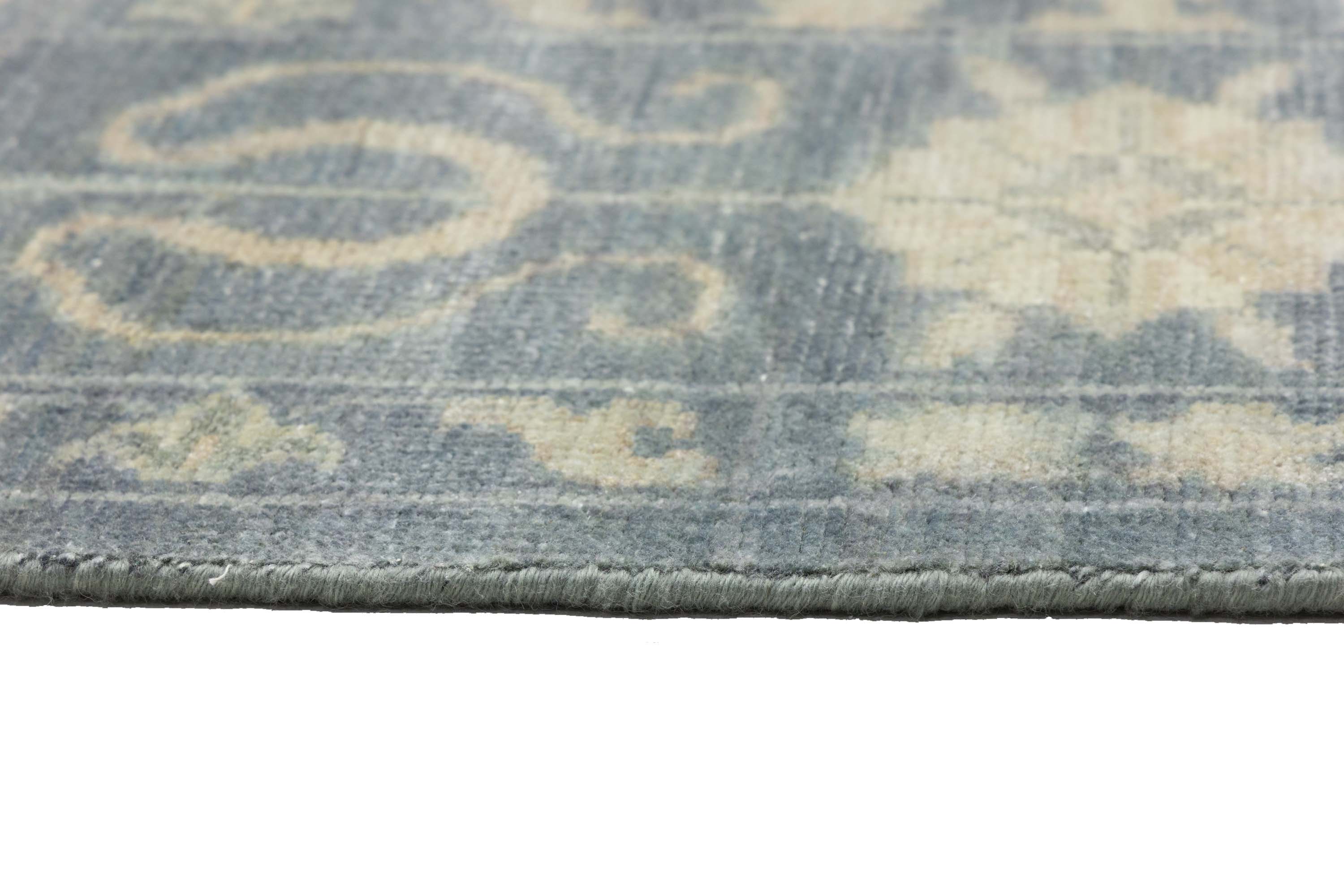 Muted Floral 9x12 Transitional Oriental Area Rug