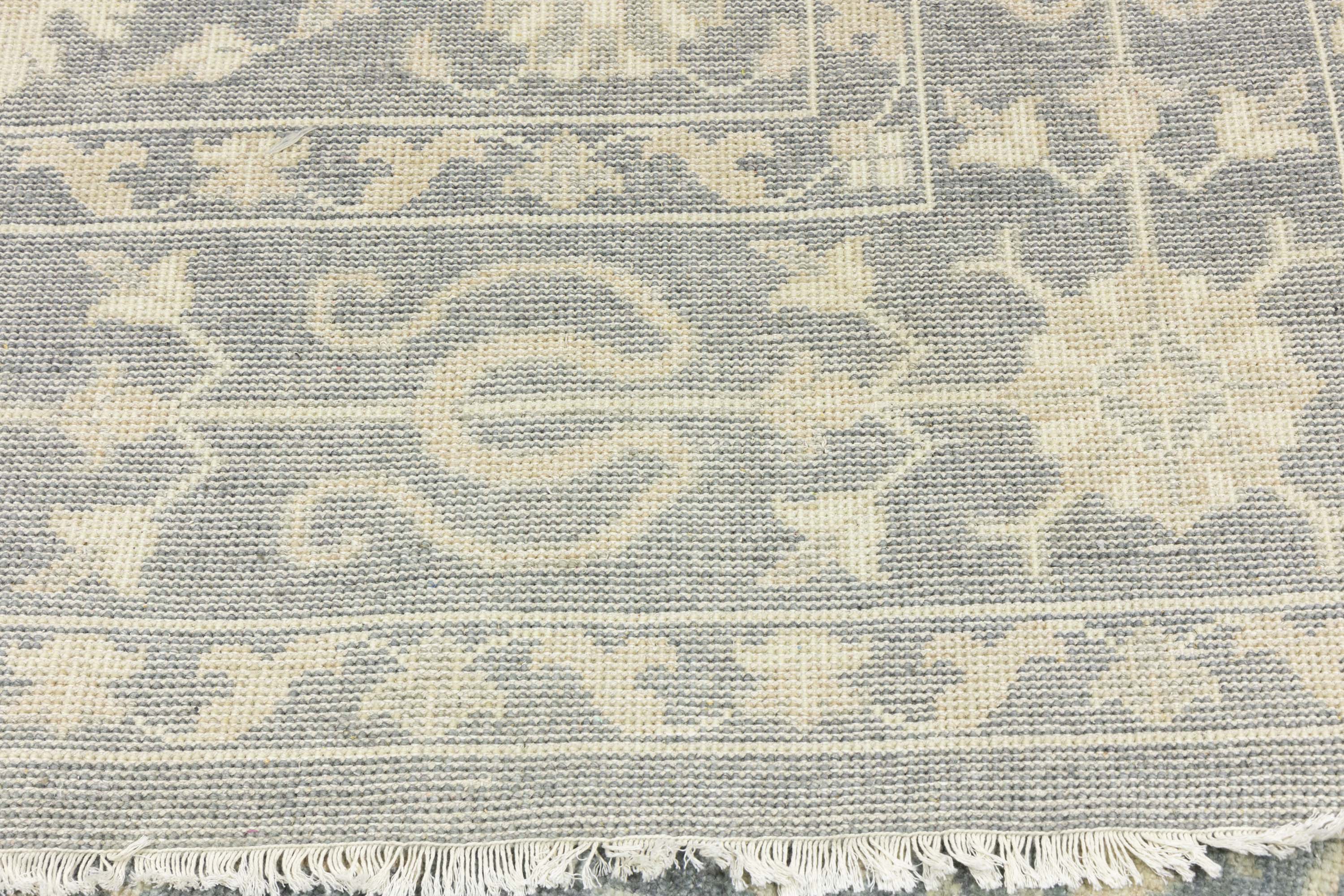 Muted Floral 9x12 Transitional Oriental Area Rug