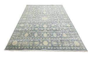 Muted Floral 9x12 Transitional Oriental Area Rug